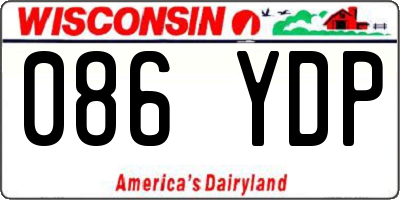 WI license plate 086YDP