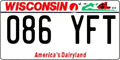 WI license plate 086YFT