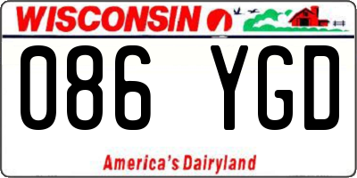 WI license plate 086YGD