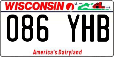 WI license plate 086YHB