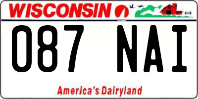 WI license plate 087NAI