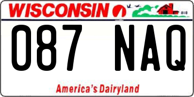 WI license plate 087NAQ