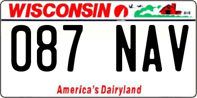 WI license plate 087NAV