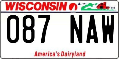 WI license plate 087NAW