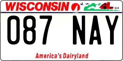 WI license plate 087NAY