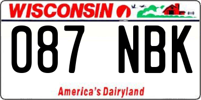 WI license plate 087NBK