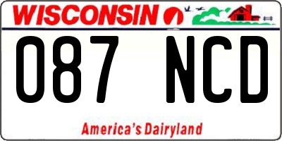 WI license plate 087NCD