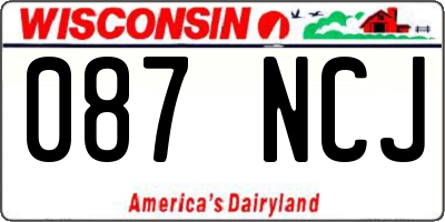 WI license plate 087NCJ
