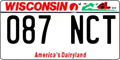 WI license plate 087NCT