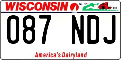 WI license plate 087NDJ