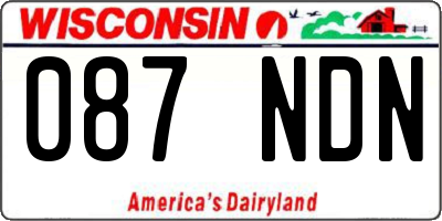 WI license plate 087NDN