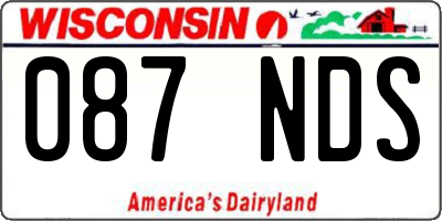 WI license plate 087NDS
