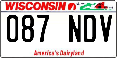 WI license plate 087NDV