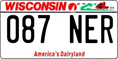 WI license plate 087NER
