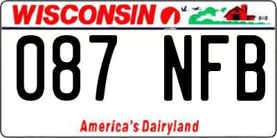 WI license plate 087NFB