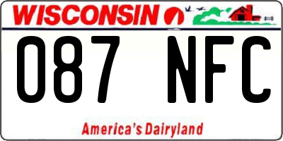 WI license plate 087NFC