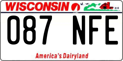 WI license plate 087NFE