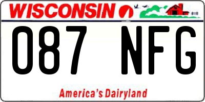 WI license plate 087NFG