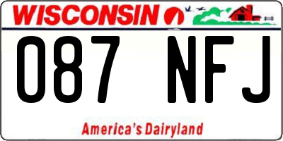 WI license plate 087NFJ