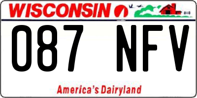 WI license plate 087NFV