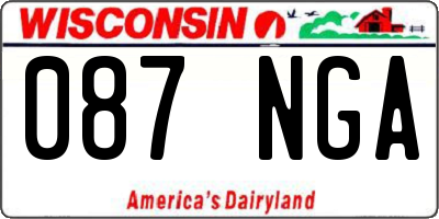 WI license plate 087NGA