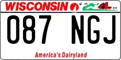 WI license plate 087NGJ