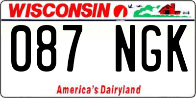 WI license plate 087NGK