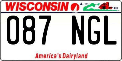 WI license plate 087NGL