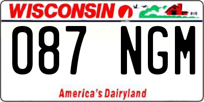 WI license plate 087NGM