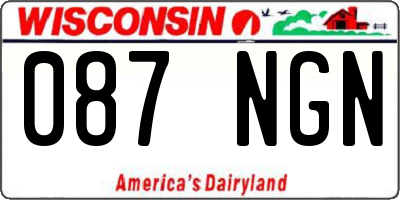 WI license plate 087NGN