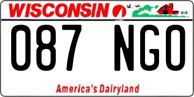 WI license plate 087NGO
