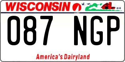 WI license plate 087NGP
