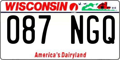 WI license plate 087NGQ