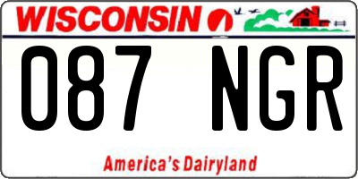 WI license plate 087NGR