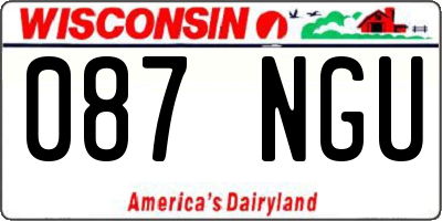 WI license plate 087NGU