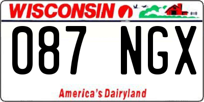 WI license plate 087NGX