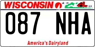 WI license plate 087NHA
