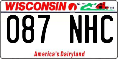 WI license plate 087NHC