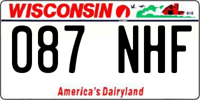 WI license plate 087NHF