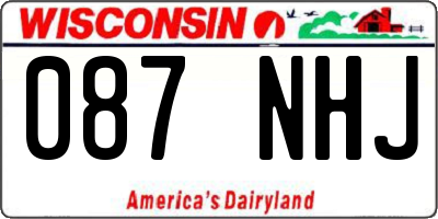 WI license plate 087NHJ