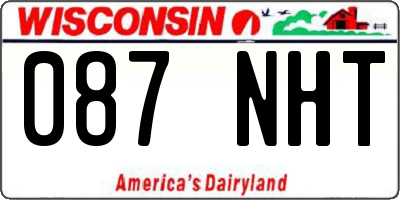 WI license plate 087NHT