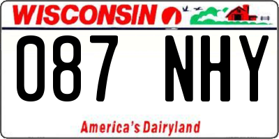 WI license plate 087NHY