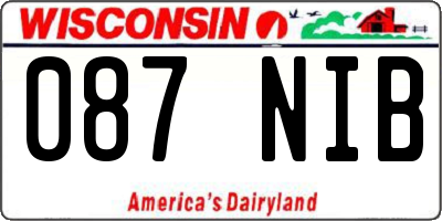 WI license plate 087NIB