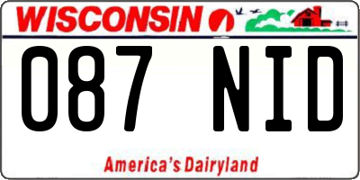 WI license plate 087NID