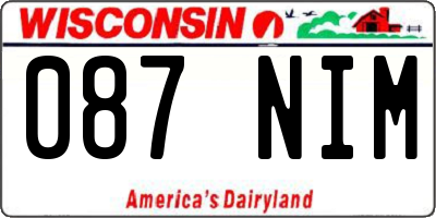 WI license plate 087NIM