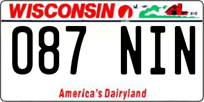 WI license plate 087NIN