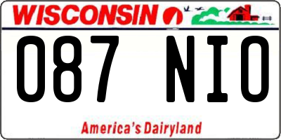 WI license plate 087NIO
