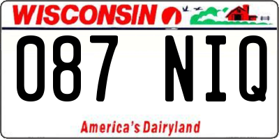 WI license plate 087NIQ