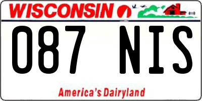 WI license plate 087NIS