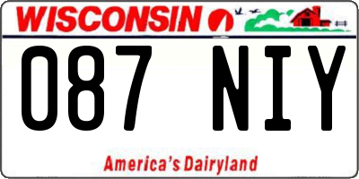 WI license plate 087NIY